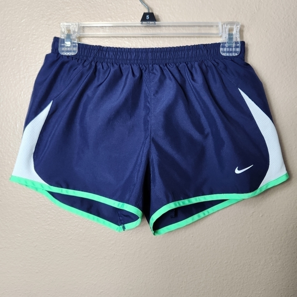 Nike Womens Tempo Navy Running Shorts w/ Inner Liner-Size S